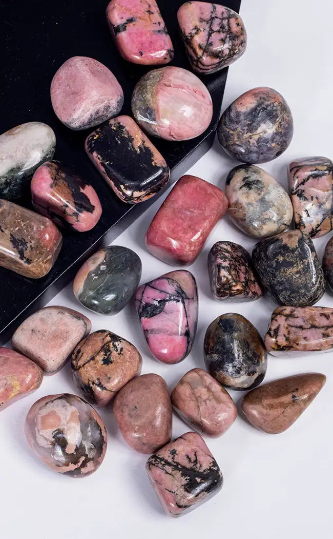 Tumbled Stones | Rhodonite-Tumble Stones-Tragic Beautiful