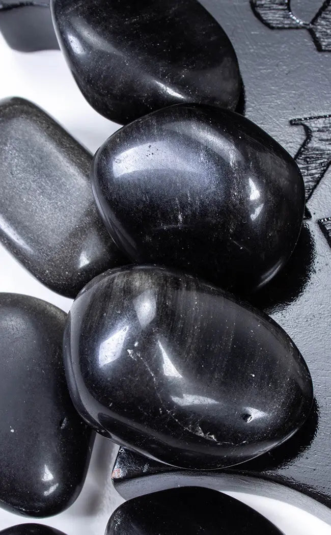 Tumbled Stones | Silver Sheen Obsidian-Crystals-Tragic Beautiful