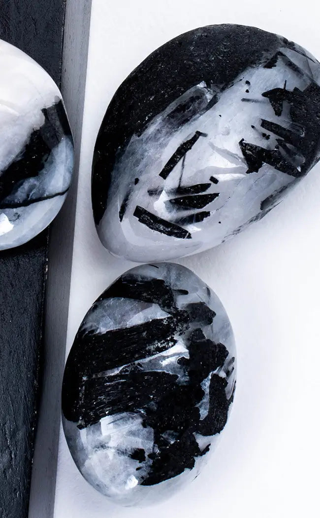Tumbled Stones | Tourmalinated Quartz-Tumble Stones-Tragic Beautiful