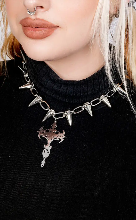 Ungodly Cravings Necklace-Cold Black Heart-Tragic Beautiful