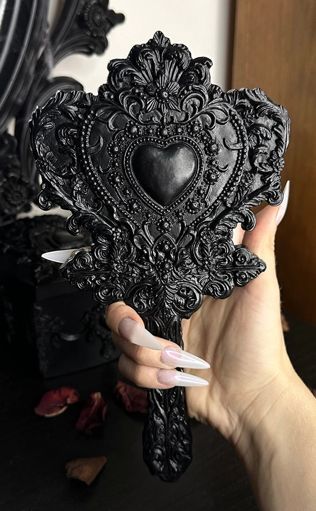 Vanity Valentine Gothic Hand Mirror