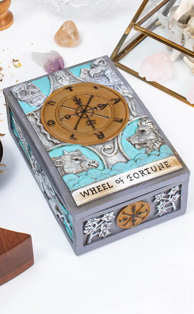 Wheel Of Fortune Trinket/Tarot Box-Witchcraft Supplies-Tragic Beautiful