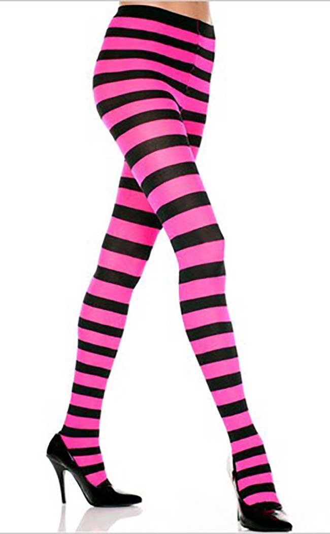 Wide Stripe Pantyhose | Choose Colour-Music Legs-Tragic Beautiful