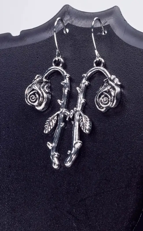 Wild Roses Earrings-Gothic Jewellery-Tragic Beautiful