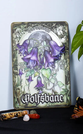 Wolfsbane Herbology Tin Sign-Drop Dead Gorgeous-Tragic Beautiful