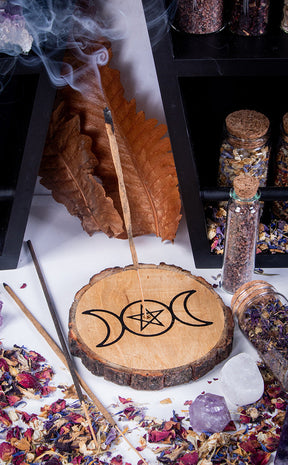 Wooden Pentagram Incense Holder-Incense-Tragic Beautiful