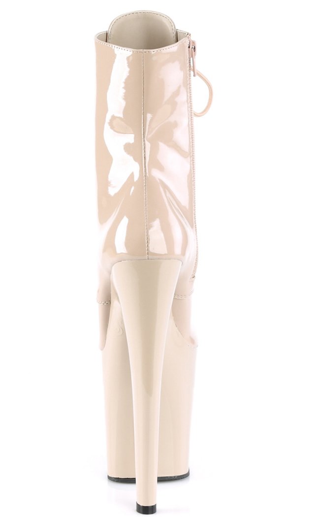 XTREME-1020 Nude Patent Ankle Boots-Pleaser-Tragic Beautiful