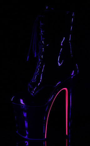 XTREME-1020TT Black/Neon Pink Ankle Boots-Pleaser-Tragic Beautiful