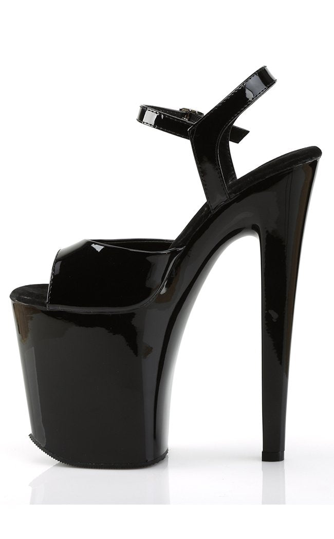XTREME-809 Black Patent Heels-Pleaser-Tragic Beautiful