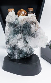 XXL Amethyst Flower Clusters On Wooden Base-Crystals-Tragic Beautiful