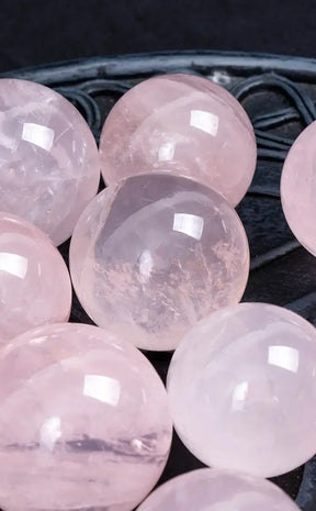 AA Six Star Line Rose Quartz Crystal Spheres