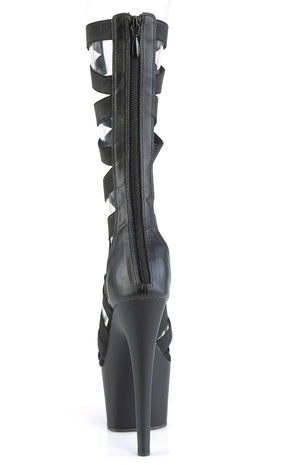 ADORE-700-48 Black Matte Sandals-Pleaser-Tragic Beautiful