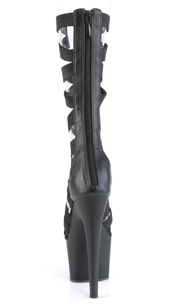 ADORE-700-48 Black Matte Sandals-Pleaser-Tragic Beautiful