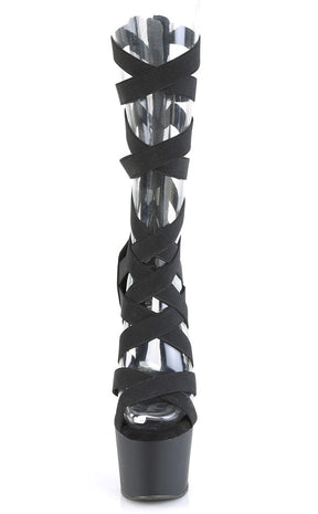 ADORE-700-48 Black Matte Sandals-Pleaser-Tragic Beautiful