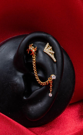 Arachne Ear Stack-Impaler Body Jewellery-Tragic Beautiful