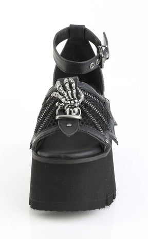 ASHES-11 Black Matte Platform Sandal