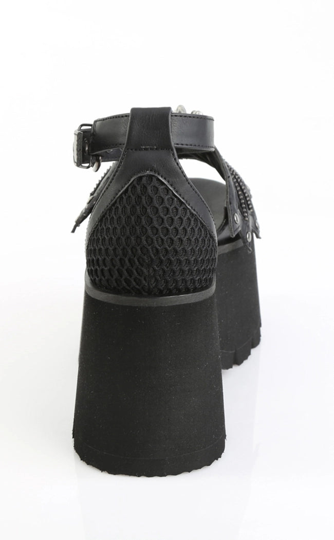 ASHES-11 Black Matte Platform Sandal