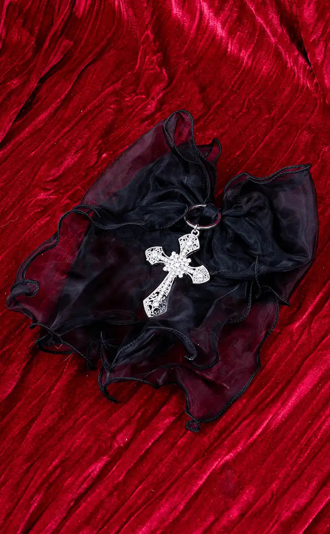 Be Extra Lace Bow Hairclip | Silver