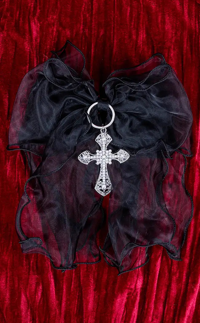 Be Extra Lace Bow Hairclip | Silver