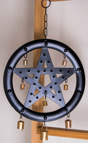 Black Pentagram Wind Chime-TB-Tragic Beautiful
