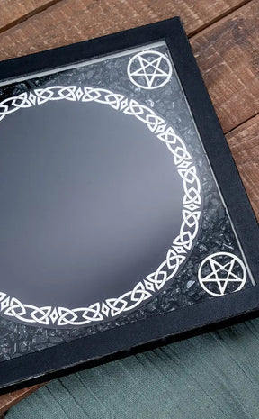 Black Tourmaline Scrying Mirror