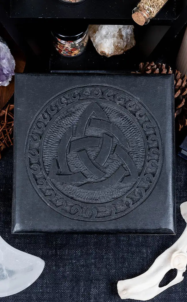 Black Triquetra Altar Table