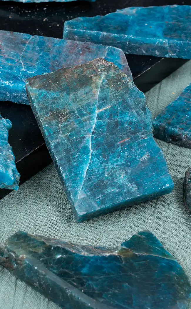 Blue Apatite Polished Slabs