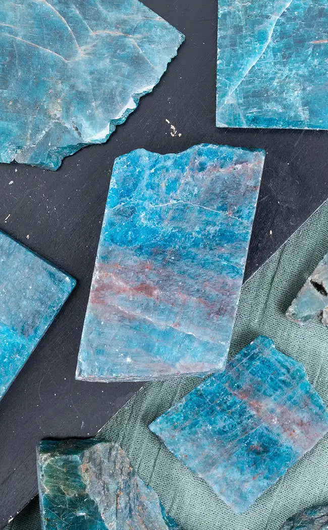 Blue Apatite Polished Slabs