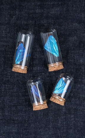 Blue Morpho Butterfly Wing in Vial