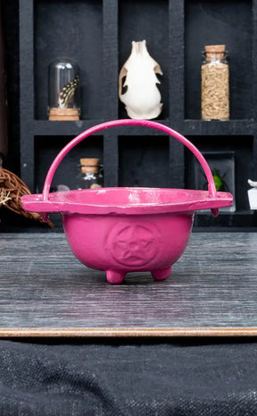 Cast Iron Cauldron | Pink Pentacle