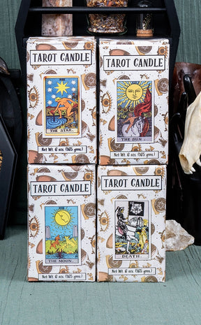 Crystal and Herb Tarot Candle | The Moon
