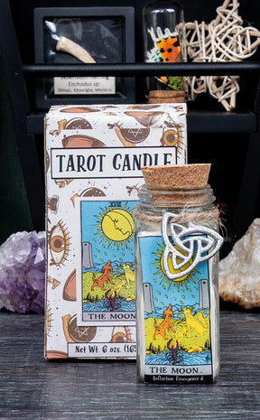 Crystal and Herb Tarot Candle | The Moon