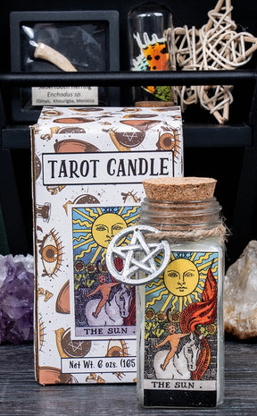 Crystal and Herb Tarot Candle | The Sun