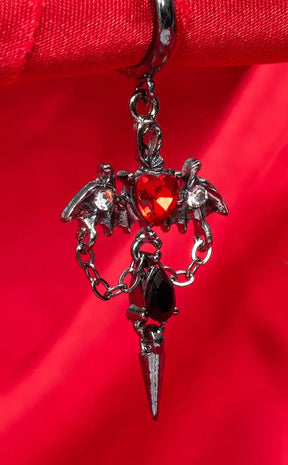 Devilish Dangle Hoop Earrings | Pair