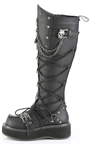 EMILY-221 Chained Knee High Platform Boots