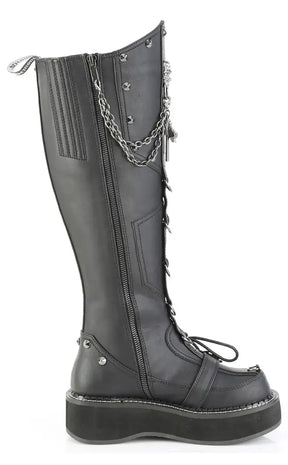 EMILY-221 Chained Knee High Platform Boots