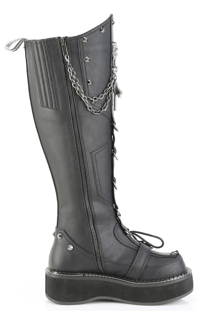 EMILY-221 Chained Knee High Platform Boots