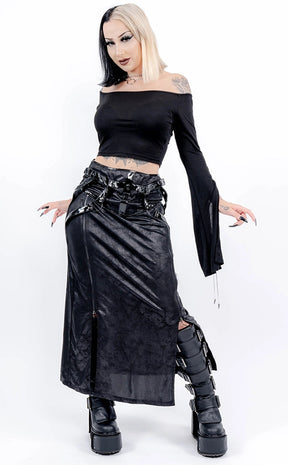 Evil Awakened Maxi Skirt-Punk Rave-Tragic Beautiful