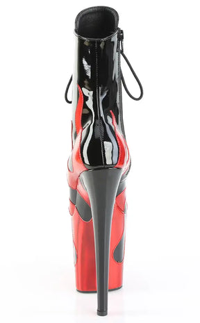 FLAMINGO-1020FLM On Fire 8" Platform High Heel Boots