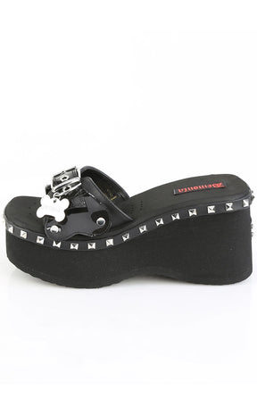 FUNN-28 Black Platform Slide Sandals (AU Stock)