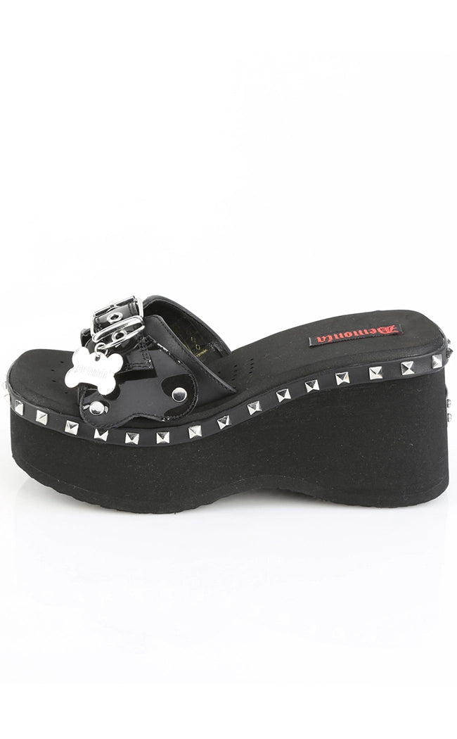 FUNN-28 Black Platform Slide Sandals (AU Stock)