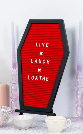 Ghostwriter Coffin Letterboard | Red-The Haunted Mansion-Tragic Beautiful