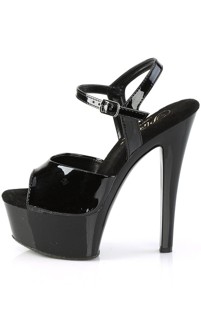 GLEAM-609 White Patent Platform Heels-Pleaser-Tragic Beautiful