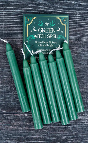 Green Witch Chime Spell Candles