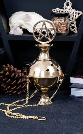 Hanging Pentagram Brass Burner