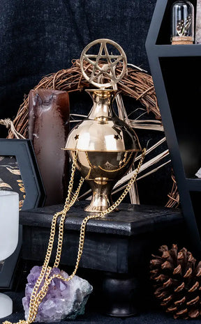 Hanging Pentagram Brass Burner