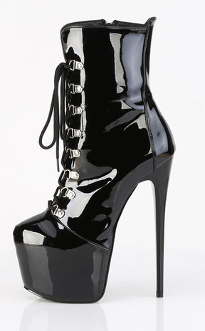 JUBILANT-1014 Black Patent Mid Calf Boots (AU Stock)