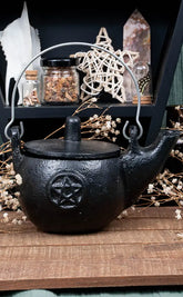 Kitchen Witch Cast Iron Kettle Cauldron