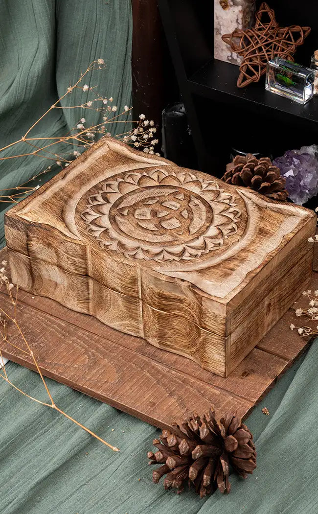 Large Triquetra Wooden Trinket Box