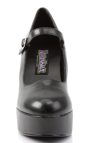 MARYJANE-50 Blk Pu Heels-Funtasma-Tragic Beautiful